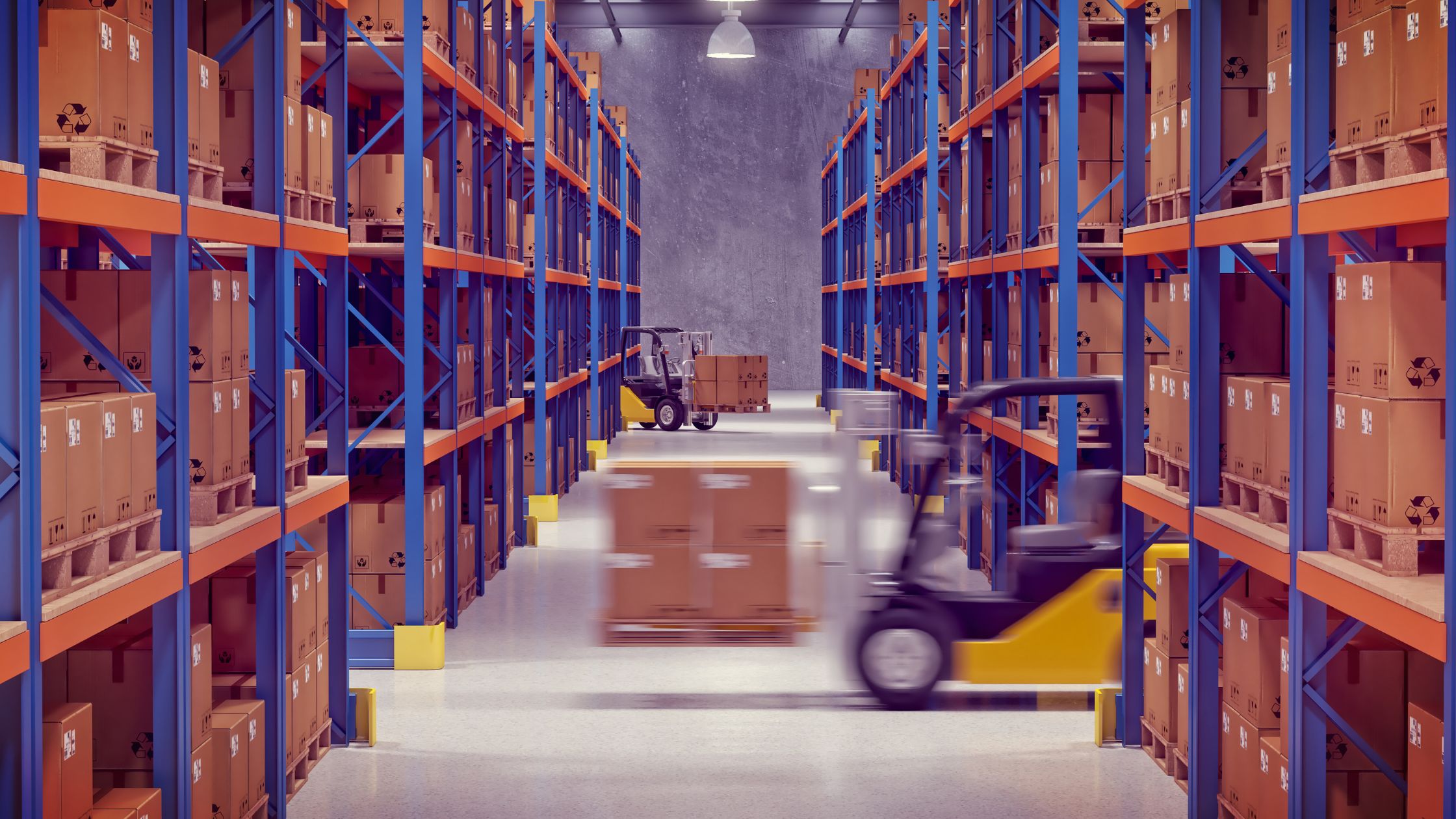 Warehouse with Forklifts